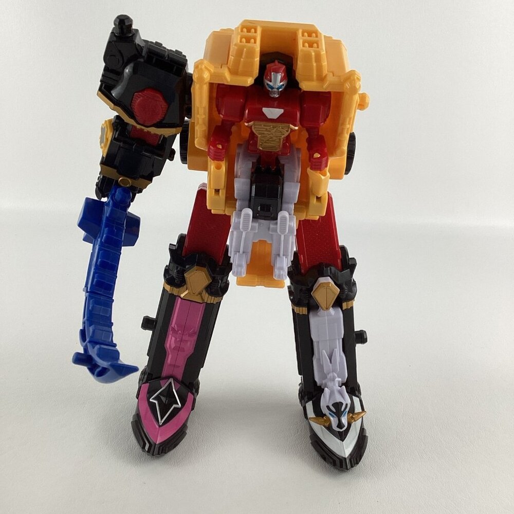 Power Rangers Ninja Steel DX Megazord 9" Action Figure Bandai 2015 INCOMPLETE